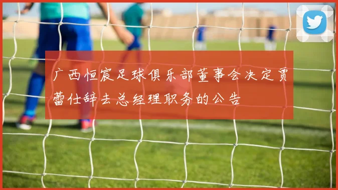 广西恒宸足球俱乐部董事会决定贾蕾仕辞去总经理职务的公告